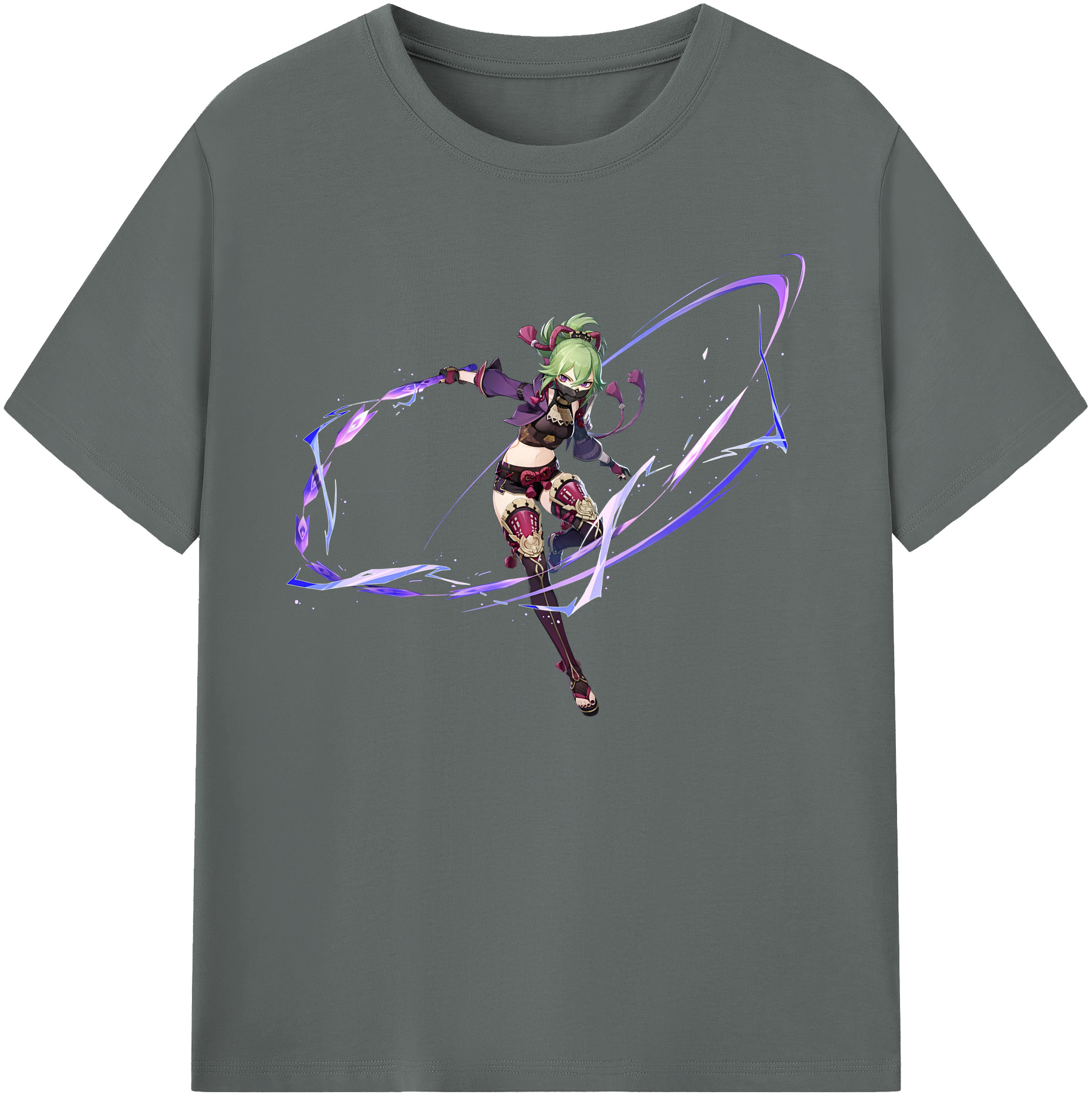 げんし神  久岐忍 くき しのぶ genshin Kuki Shinobu 綿100％ メンズ半袖Tシャツ｜肌触りやわらか＆通気性